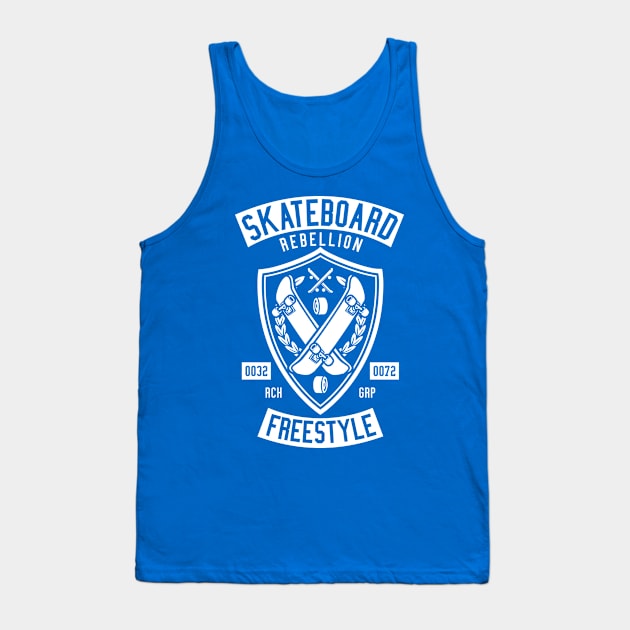 Skateboard rebel Tank Top by Superfunky